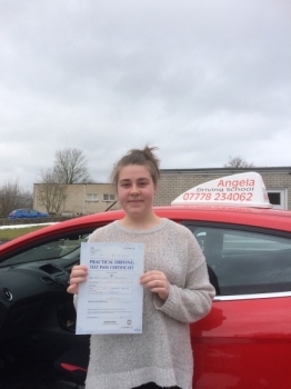 Still can’t believe I have passed my driving test at the first attempt and with only 2 minor faults <br />
<br />
My previous Instructor had destroyed my confidence- but Angela has been amazing. I now believe in myself- and not just with my attitude towards driving- it’s affected all aspects of my life- in a positive way <br />
<br />
Can’t thank Angela enough xx