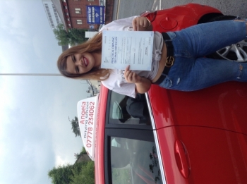 Great service. Angela was able to work around my shifts. I was incredibly nervous and anxious about driving but thanks to Angela my confidence grew and then I loved the driving. I passed at the first attempt and a big part was due to Angela