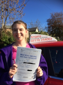 Angela is an amazing driving instructor! I passed first time with her help. She’s very patient with her students and will help you through anything you show struggle in. I 110% recommend her. I couldn’t thank her enough for what she has helped me achieve.