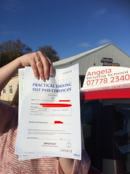 Angela is Fantastic!! So so calm and patient with you while you’re learning - explaining everything so clearly. She has built up my confidence and I passed first time in only few months !!! Highly recommended. I am well chuffed with Angela’s service xxx Thank you Angela! X Isabela