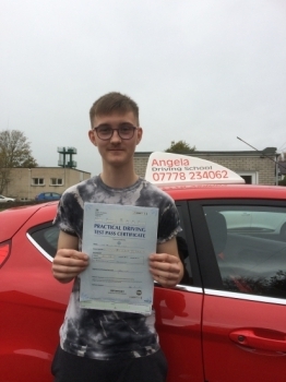 Thank you so much Angela for   getting  Louis Willz to pass in such a short time and giving him the confidence from your  expertise as a driving instructor when he told me he was putting in for his test after 4 lessons I said to him you can´t be serious he replied to me at least Angela has faith in me and you sure did thank you so much much appreciated<br />
<br />
Teryl Williams. (Mum)